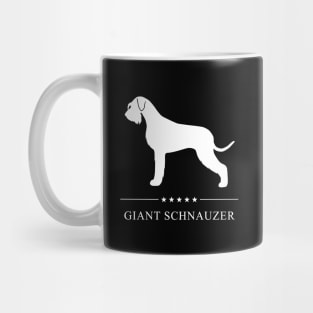 Giant Schnauzer Dog White Silhouette Mug